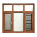 Wholesole yellow oak non toxic sunshade sliding door clear windows customized casement aluminium window